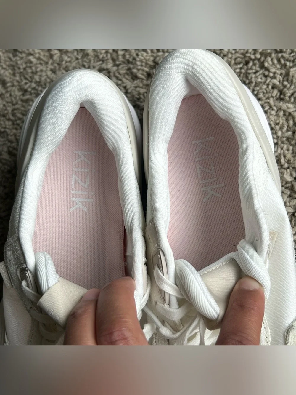Kizik Monaco Shoes Womens 8.5 White Moonbeam Hands Free Slip On Comfort Sneakers